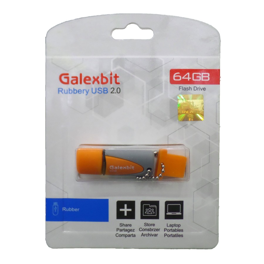 فلش مموری GALEXBIT مدل RUBBERY ظرفیت 64 گیگابایت