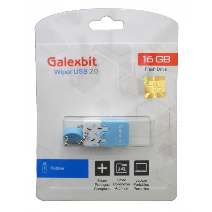 فلش مموری GALEXBIT مدل WIPER ظرفیت 16 گیگابایت
