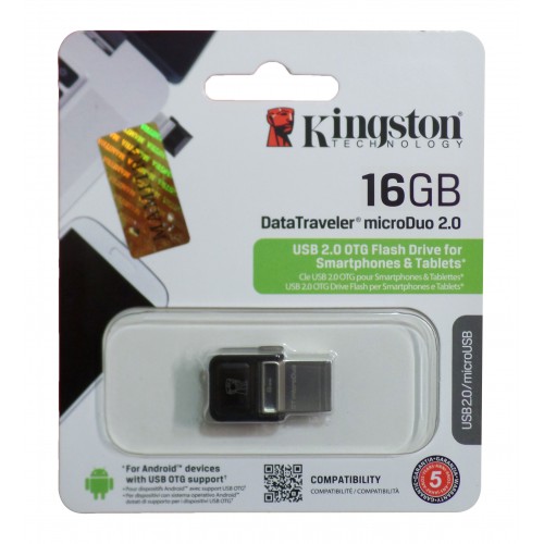 فلش مموری KINGSTON DTDU02 OTG با ظرفيت 16 گيگابايت