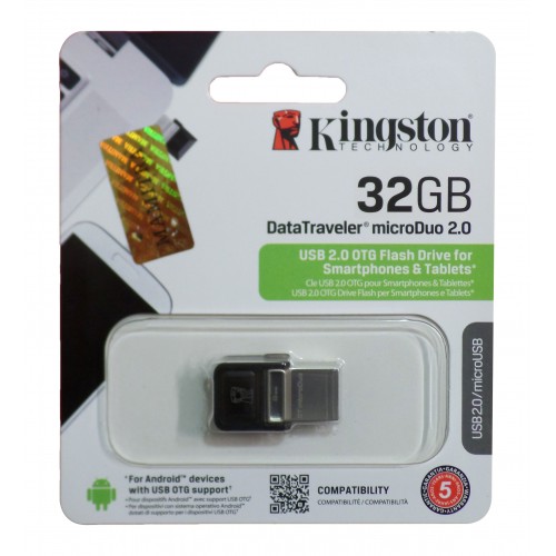فلش مموری KINGSTON DTDU02 OTG با ظرفيت 32 گيگابايت