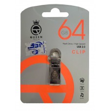 فلش مموری QUEEN TECH مدل CLIP ظرفیت 64 گیگابایت