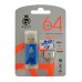 فلش QUEEN TECH USB3.1 مدل +QUICK ظرفیت 64 گیگابایت به همراه تبدیل OTG MICRO