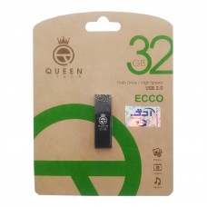 فلش مموری QUEEN TECH مدل ECCO ظرفیت 32 گیگابایت