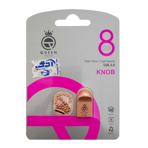فلش مموری QUEEN TECH مدل KNOB ظرفیت 8 گیگابایت فلش مموری QUEEN TECH مدل KNOB ظرفیت 8 گیگابایت