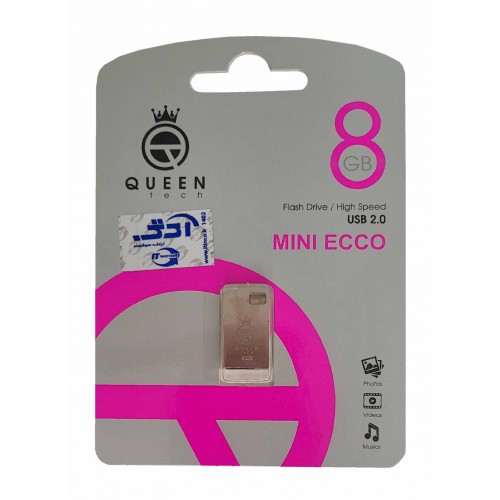 فلش مموری QUEEN TECH مدل MINI ECCO ظرفیت 8 گیگابایت فلش مموری QUEEN TECH مدل MINI ECCO ظرفیت 8 گیگابایت