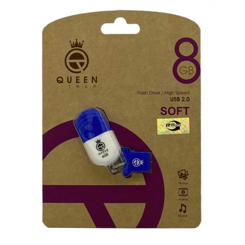 فلش مموری QUEEN TECH مدل SOFT ظرفیت 8 گیگابایت فلش مموری QUEEN TECH مدل SOFT ظرفیت 8 گیگابایت