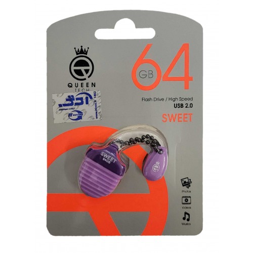 فلش مموری QUEEN TECH مدل SWEET ظرفیت 64 گیگابایت