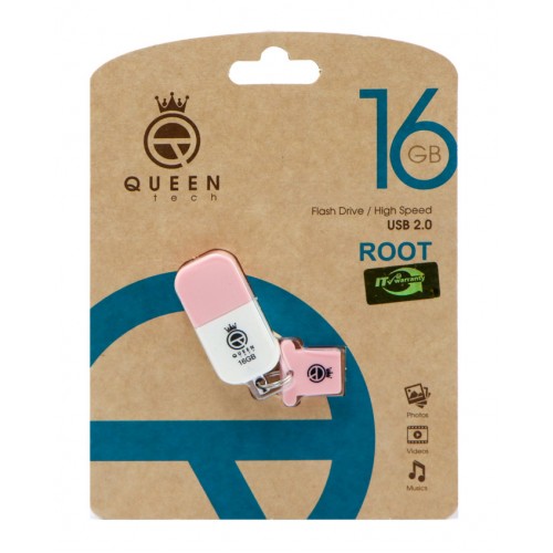 فلش مموری QUEEN TECH مدل ROOT ظرفیت 16 گیگابایت فلش مموری QUEEN TECH مدل ROOT ظرفیت 16 گیگابایت