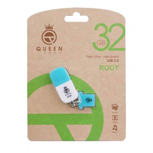 فلش مموری QUEEN TECH مدل ROOT ظرفیت 32 گیگابایت