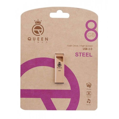 فلش مموری QUEEN TECH مدل STEEL ظرفیت 8 گیگابایت فلش مموری QUEEN TECH مدل STEEL ظرفیت 8 گیگابایت