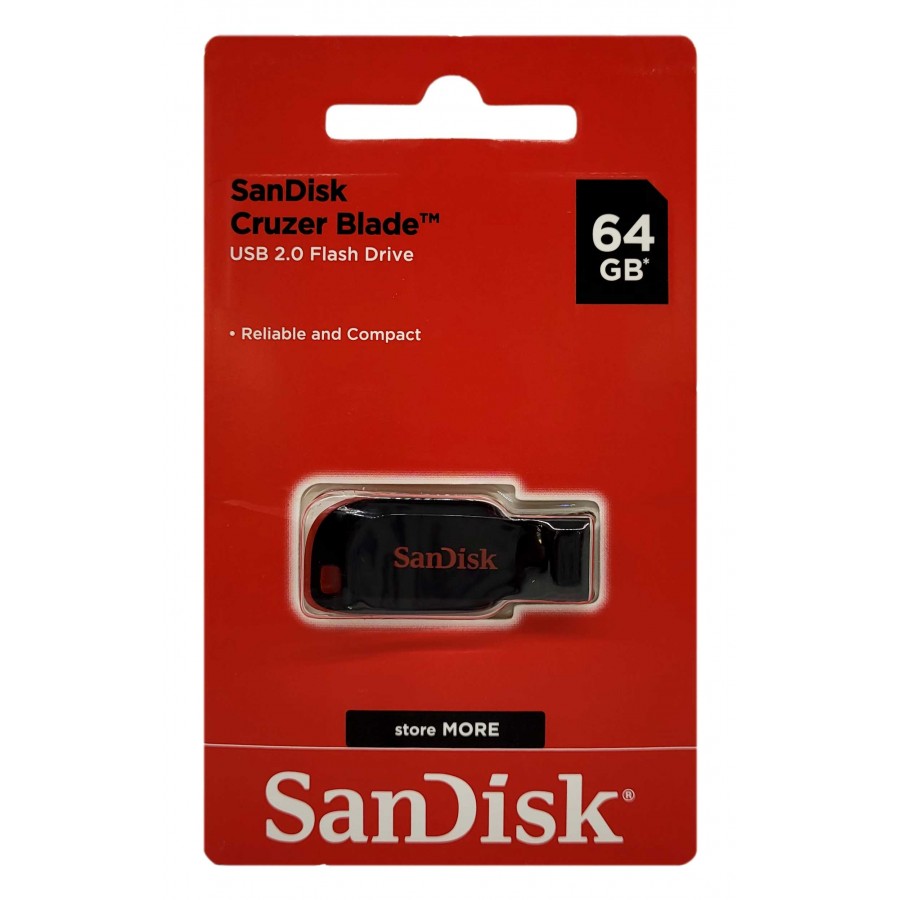 فلش مموری SANDISK مدل Cruzer Blade CZ50 با ظرفيت 64 گيگابايت