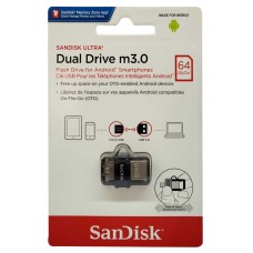 فلش مموری SanDisk Micro USB OTG مدل Dual Drive M3.0 USB3.0 با ظرفيت 64 گيگابايت