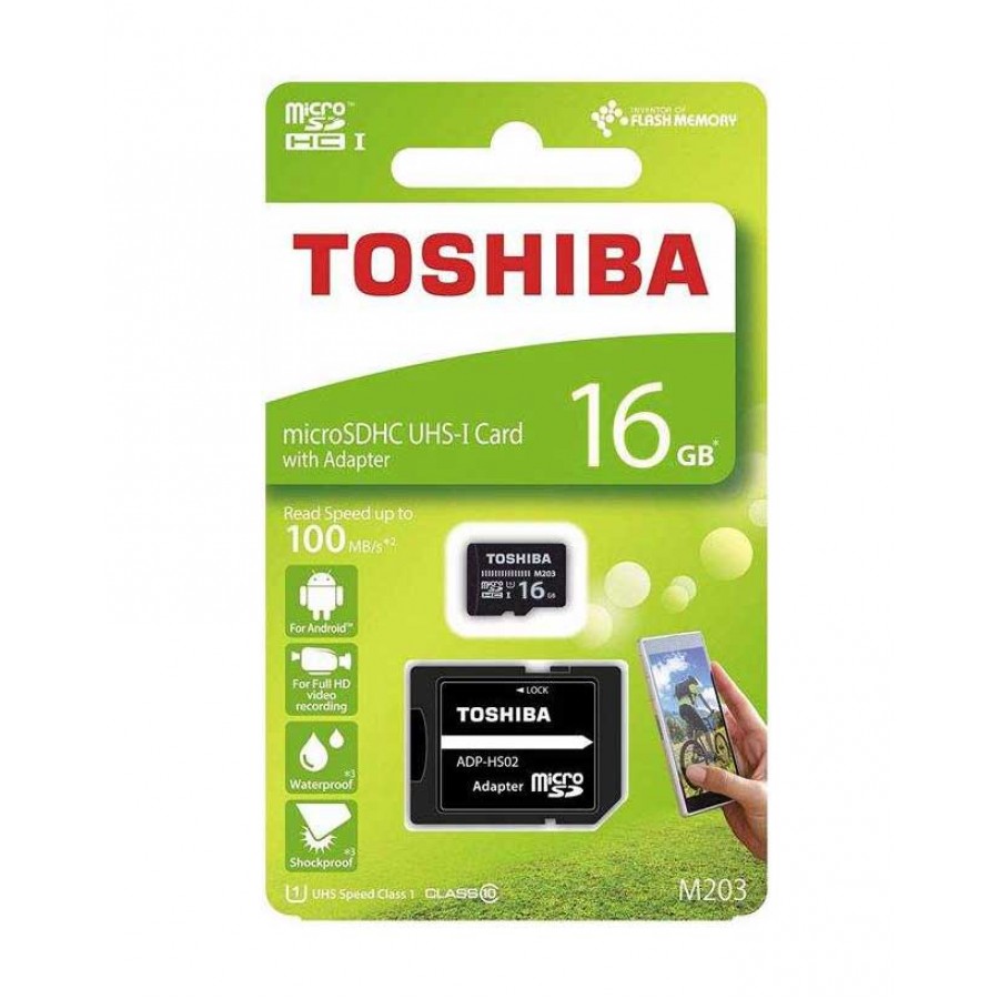 کارت حافظه TOSHIBA 16GB سرعت 100MB/s همراه با آداپتور