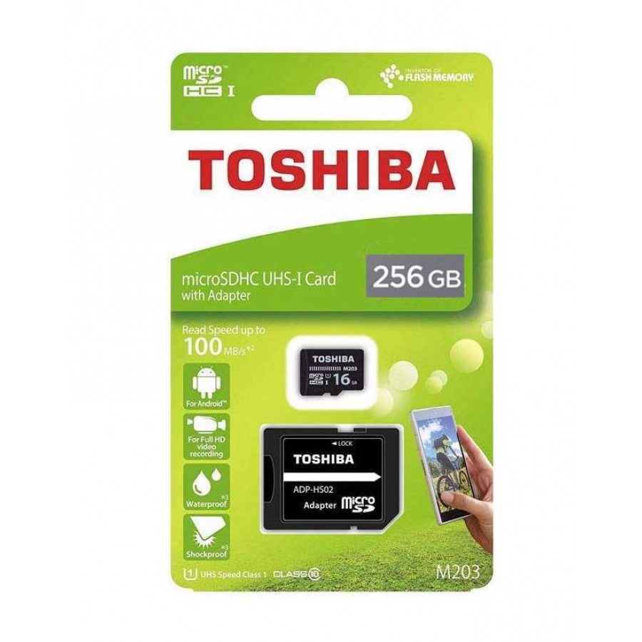 کارت حافظه TOSHIBA 256GB سرعت 100MB/s همراه با آداپتور