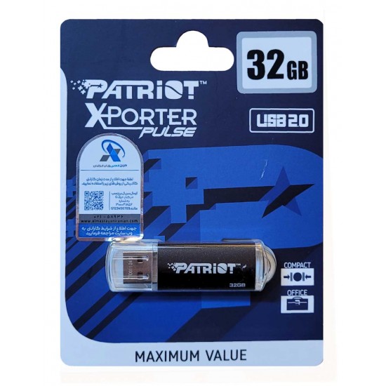 فلش مموری PATRIOT مدل XPORTER PULSE ظرفیت 32 گیگابایت