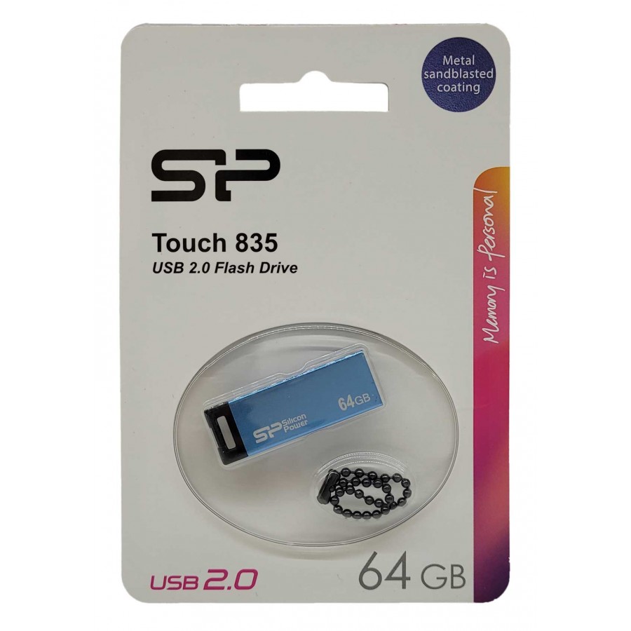 فلش مموری SILICON POWER مدل TOUCH 835 ظرفیت 64 گیگابایت