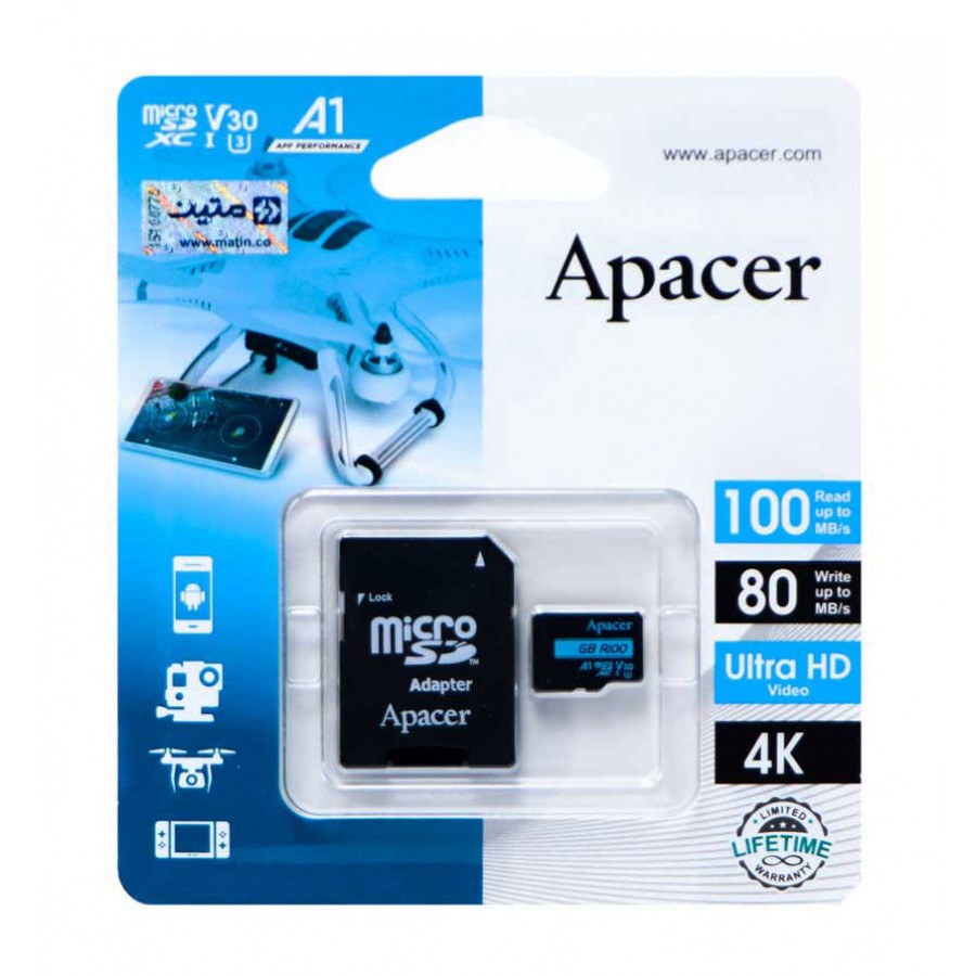 کارت حافظه APACER 256GB U3 سرعت 100MB/s