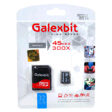 کارت حافظه Galexbit 32G کلاس 10 سرعت 45MB/s همراه با آداپتور 