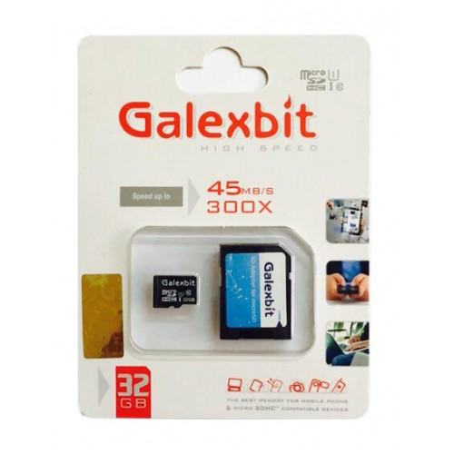 کارت حافظه Galexbit 32G کلاس 10 سرعت 45MB/s همراه با آداپتور