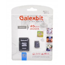 کارت حافظه Galexbit 16G کلاس 10 U1 سرعت 45MB/s همراه با آداپتور