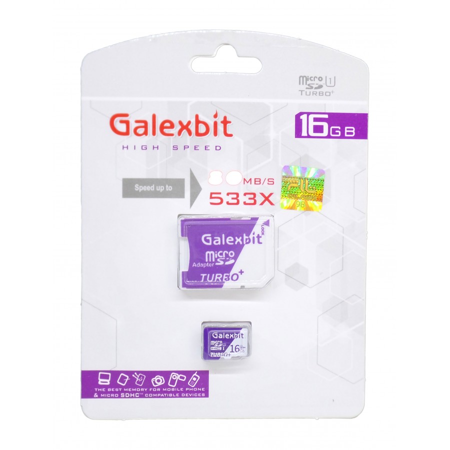 کارت حافظه GALEXBIT 16GB سرعت 80MB/s همراه با آداپتور