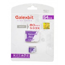 کارت حافظه GALEXBIT 64GB U3 سرعت 80MB/s همراه با اداپتور 