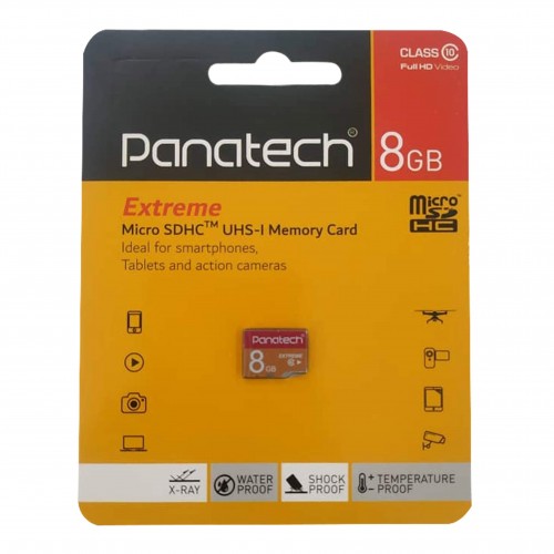کارت حافظه PANATECH 8G کلاس 10 همراه با آداپتور