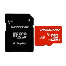 کارت حافظه KINGSTAR 8G کلاس 10 U1 سرعت 85MB/s همراه با آداپتور