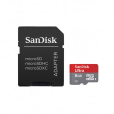 کارت حافظه رنگی Sandisk 8G کلاس 10 سرعت 80MB/s همراه با آداپتور