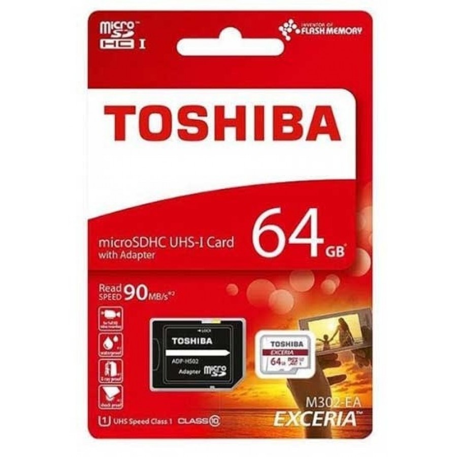 کارت حافظه رنگی TOSHIBA 64G کلاس 10 سرعت 90MB/s