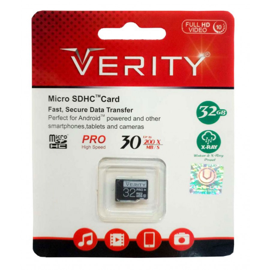 کارت حافظه Verity Micro SDHC 32GB سرعت 30MB/s