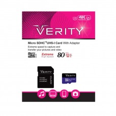 کارت حافظه VERITY 16GB U3 سرعت 80MB/s همراه با آداپتور 