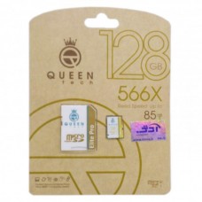 کارت حافظه QUEEN TECH 128G کلاس 10 سرعت 85MB/s همراه با آداپتور