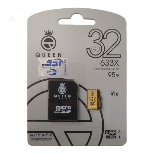 کارت حافظه QUEEN TECH 32G کلاس 10 سرعت 95MB/s همراه با آداپتور کارت حافظه QUEEN TECH 32G کلاس 10 سرعت 95MB/s همراه با آداپتور