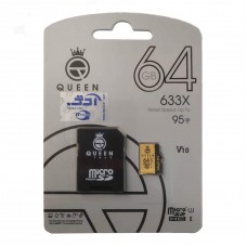 کارت حافظه QUEEN TECH 64G کلاس 10 سرعت 95MB/s همراه با آداپتور