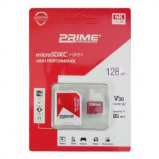 کارت حافظه PRIME 128GB کلاس 10 U3 سرعت 95MB/s همراه با آداپتور 