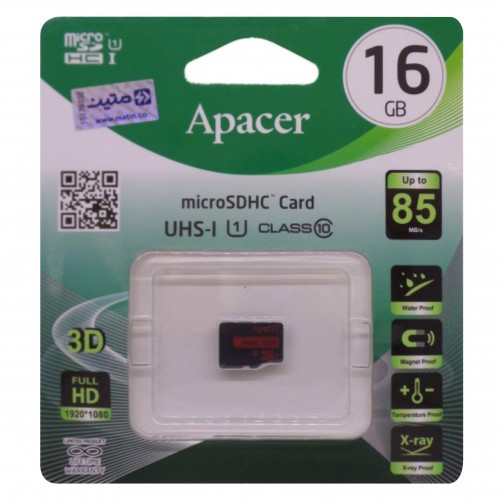 کارت حافظه APACER 16GB کلاس 10 سرعت 85MB/s