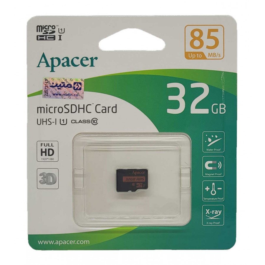کارت حافظه APACER 32GB کلاس 10 سرعت 85MB/s