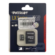 کارت حافظه Patriot LX Series 16GB کلاس 10 U1 سرعت ADAPTER + 85MB/s 