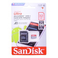 کارت حافظه رنگی Sandisk 32G کلاس 10 سرعت 98MB/s همراه با آداپتور 