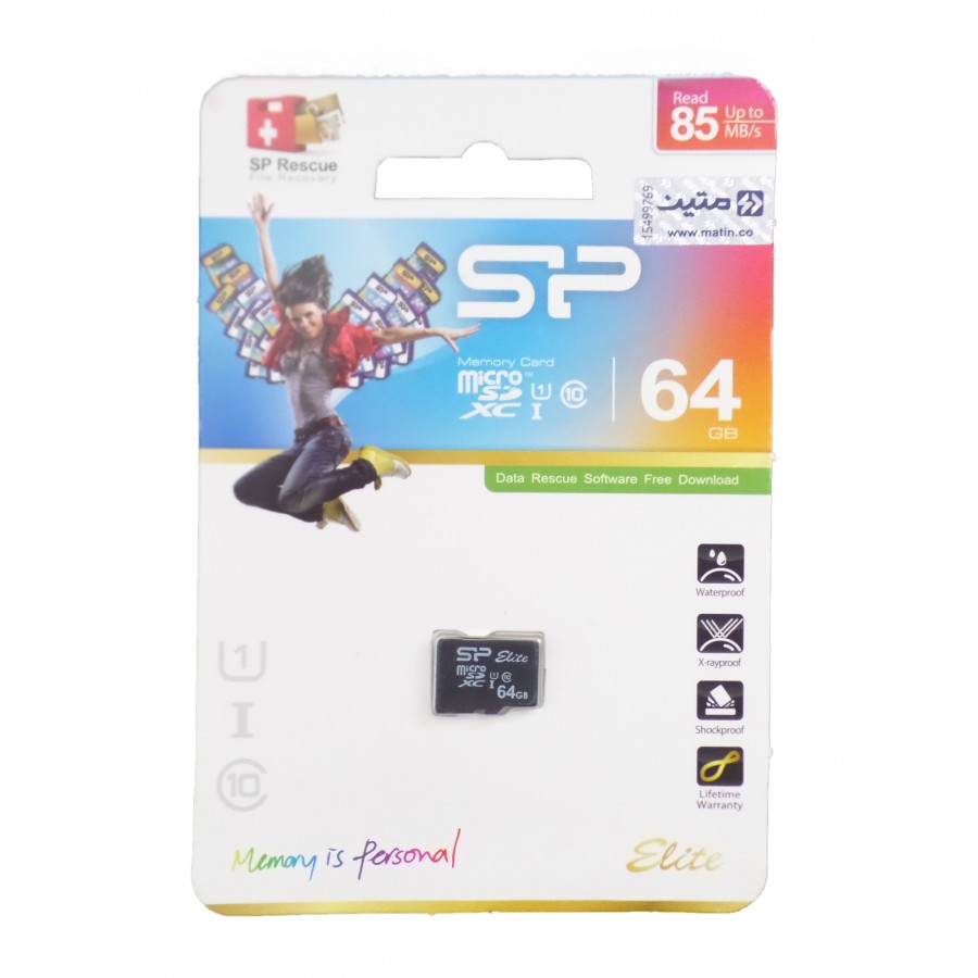 کارت حافظه SILICON POWER 64GB سرعت 85MB/s