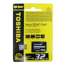 کارت حافظه TOSHIBA 32G کلاس 10 سرعت 80MB/s همراه با آداپتور