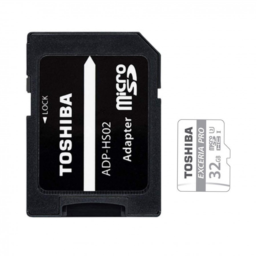 کارت حافظه TOSHIBA 32G مدل M401 کلاس 10 U3 سرعت 95MBps همراه با آداپتور
