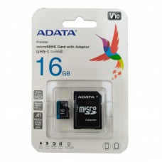 کارت حافظه ADATA 16G کلاس 10 سرعت 100MB همراه با آداپتور