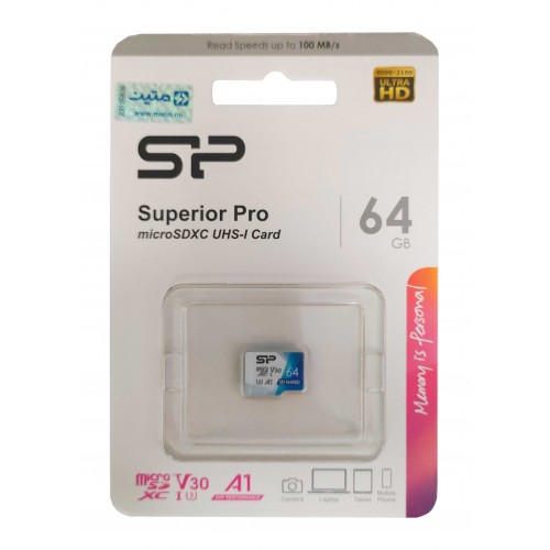 کارت حافظه SILICON POWER 64GB U3 سرعت 100MB/s کارت حافظه SILICON POWER 64GB U3 سرعت 100MB/s
