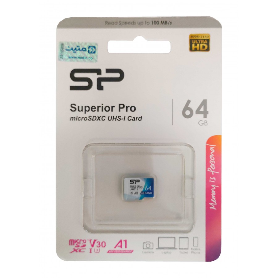 کارت حافظه SILICON POWER 64GB U3 سرعت 100MB/s