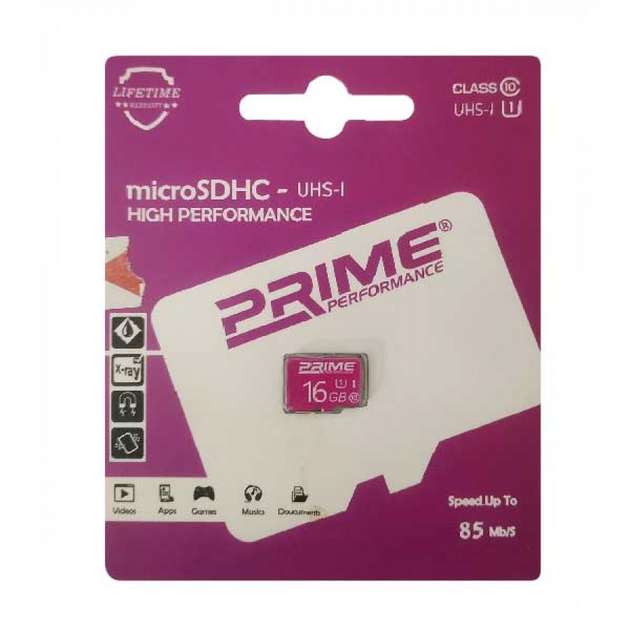 کارت حافظه PRIME 16GB کلاس 10 سرعت 85MB/s