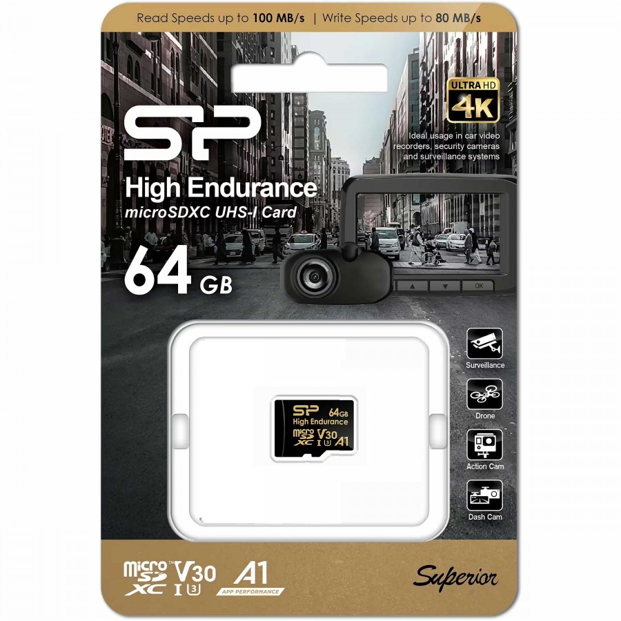 کارت حافظه SILICON POWER 64GB مدل SUPERIOR کلاس 30 سرعت 100MB/s کارت حافظه SILICON POWER 64GB مدل SUPERIOR کلاس 30 سرعت 100MB/s