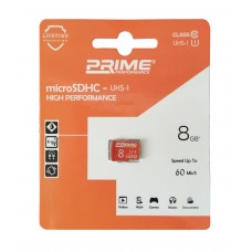 کارت حافظه Prime 8G کلاس 10 سرعت 60MB/s