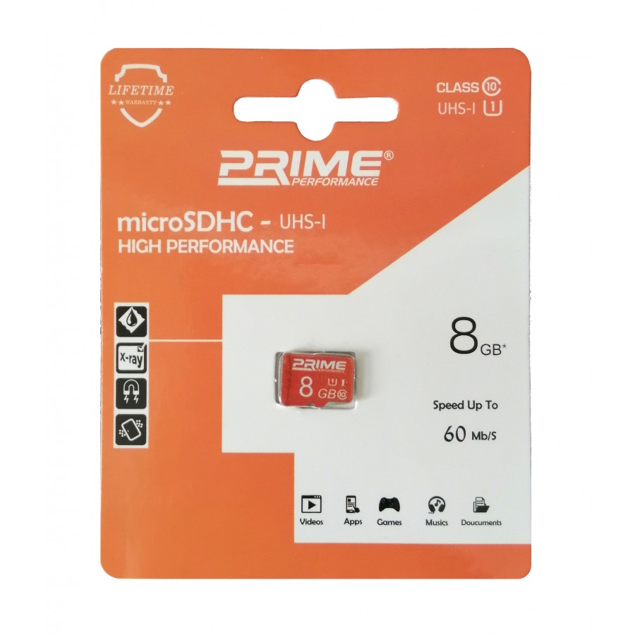 کارت حافظه Prime 8G کلاس 10 سرعت 60MB/s